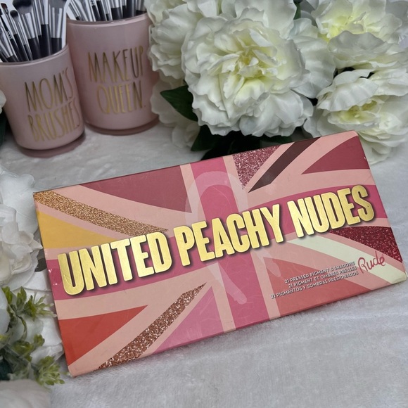 RUDE NEW Eyeshadow Palette United Peachy Nudes 21 Colors Vegan Friendly NWT - Picture 11 of 16